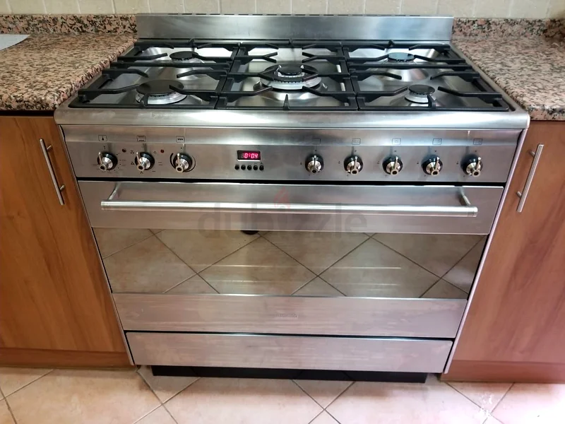غاز سيمج 5 شعلة مع فرن كهربائي حجم 90-60 سم، مستقل63170851700097111