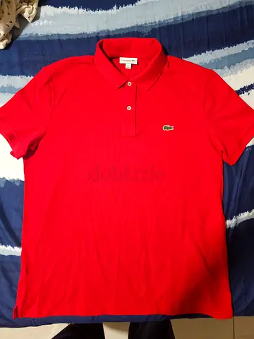 Stylish Lacoste Slim Fit Red Polo Shirt - XL