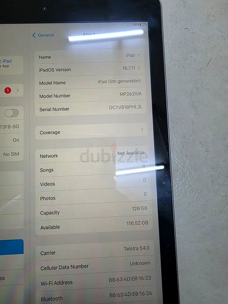 Ipad 5th Generation 128gb SIM63214895320961112