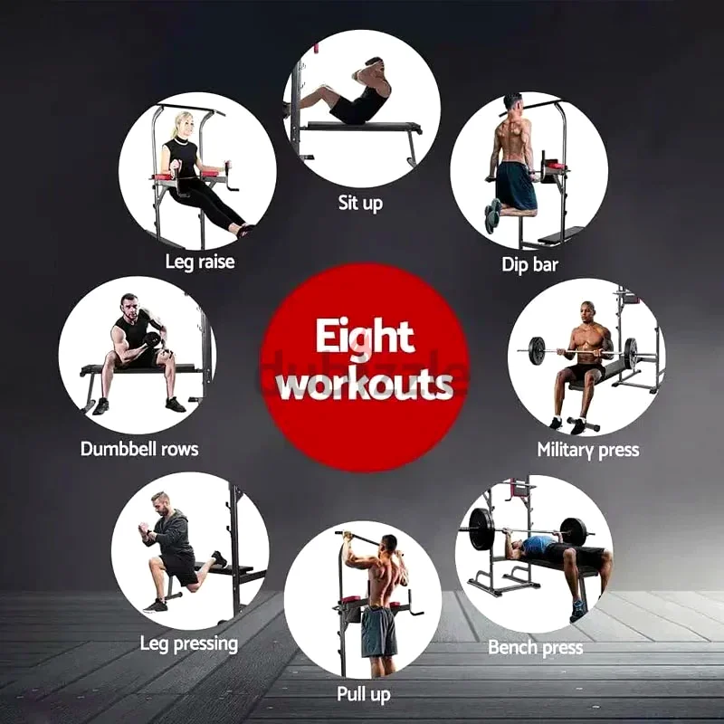 Pull Up Bar Rack Gym Lifting Benches Press Weights Exercise Fitness Equipment Home Workout Tower63198630549378111
