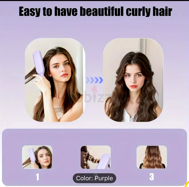Effortless Waves: Stylish Hair Curler in Purple!63243683089025114