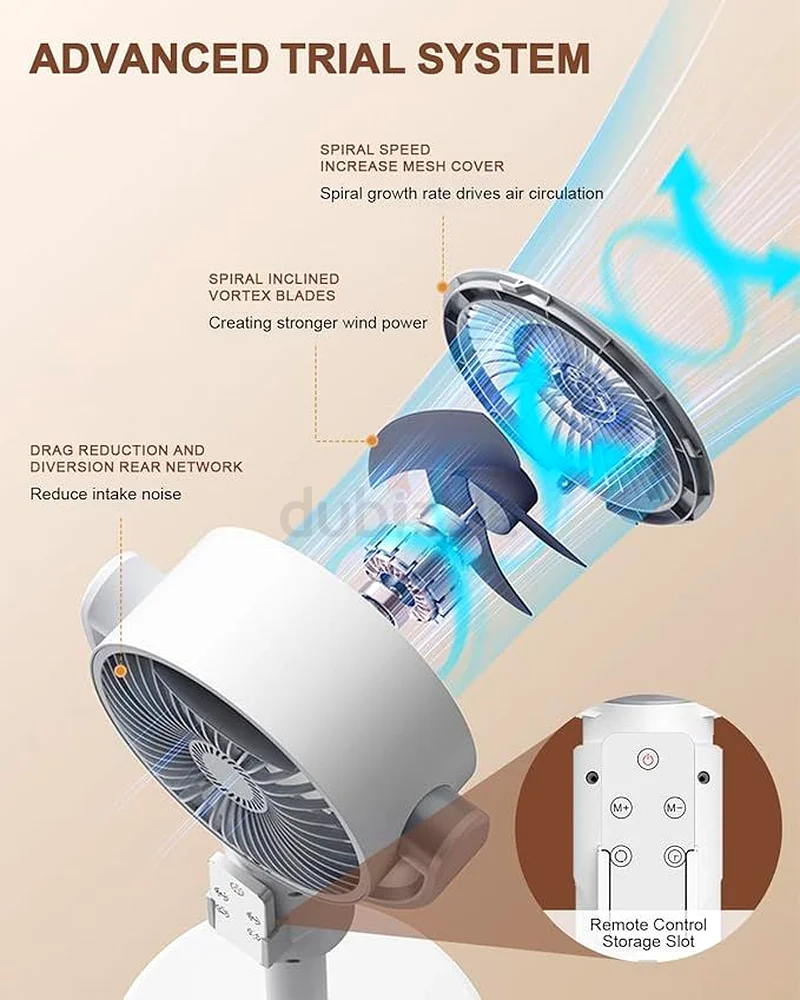 Booster Strong Cycle Standing Fan for Bedroom63220325882625113