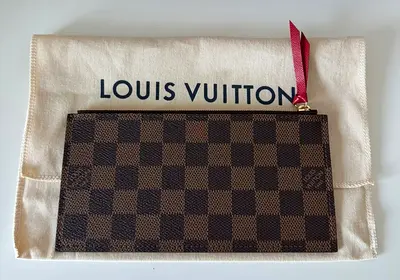 NEW LOUIS VUITTON Felicie Zip Coin Wallet Pouch Damier Ebene