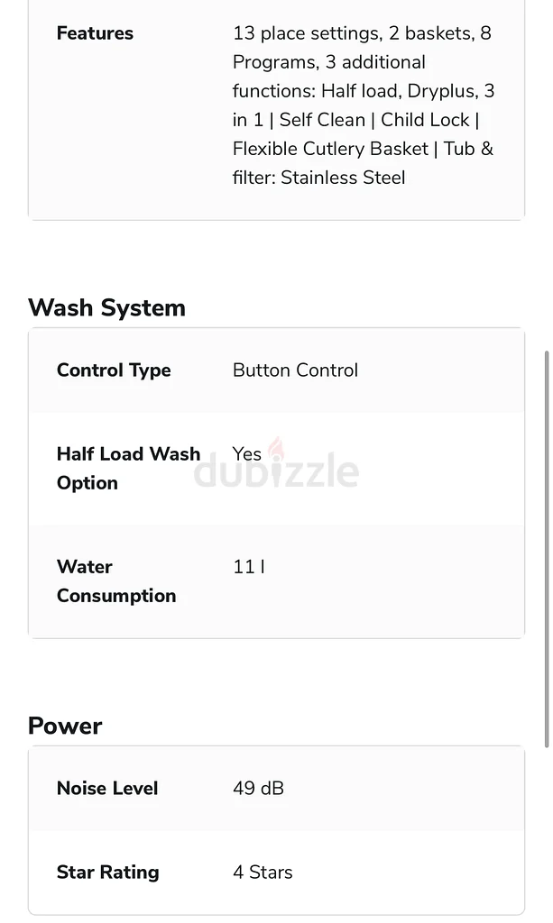 Hisense Free Standing Dishwasher (Model: HS622E90X) – Like New, with Warranty63251356068609113