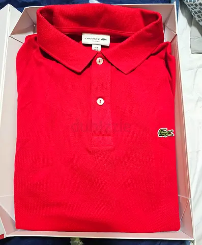 Stylish Lacoste Slim Fit Red Polo Shirt - XL