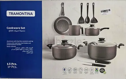 HUGE SALE! WAS 500aed! Tramontina Made In Brazil Paris 13 Pieces Graphite Aluminum Cookware Set