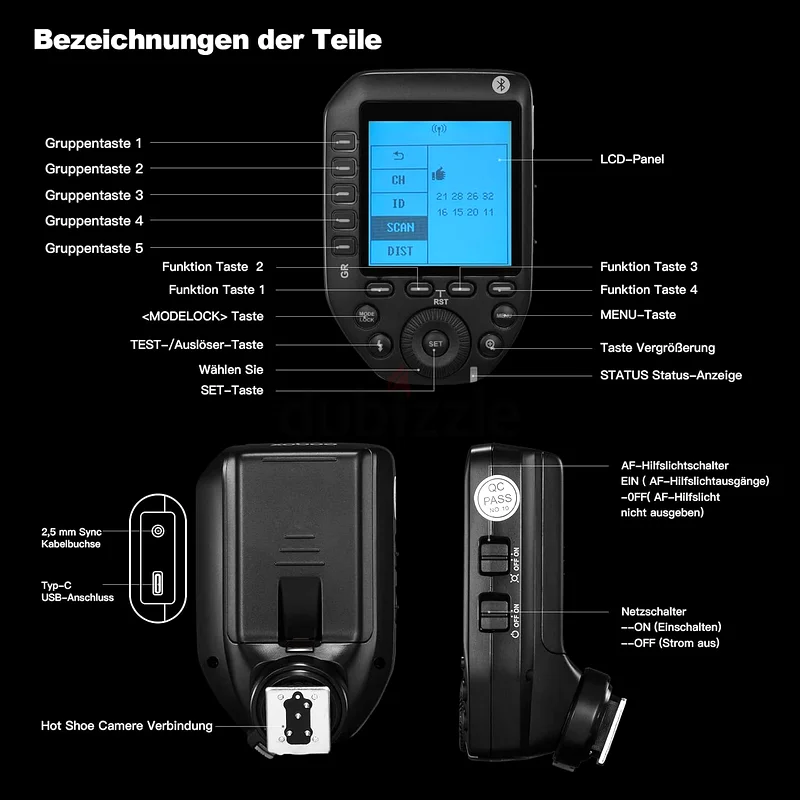 Godox XproII-C Flash Trigger Camera Wireless Flash Trigger LCD Display Transmitter for Canon Camera63234134560641114