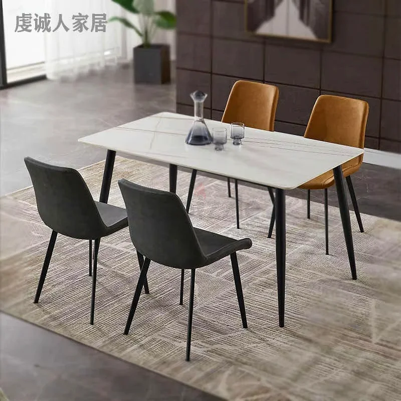 Modern 4-Seater Dining Set – Scratch-Proof Table + PU Chairs – 750 AED63217328505985110