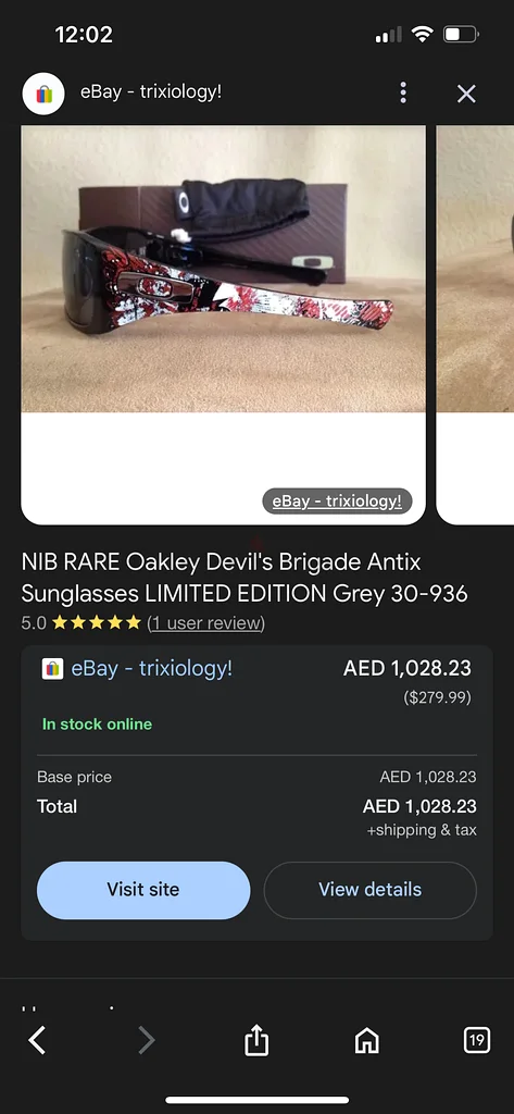 Limited edition oakley antix devils brigade sunglasses63239075201537114
