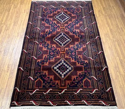 117 x 197 cm | Vintage Handmade Persian Nahavand Carpet Fine Quality