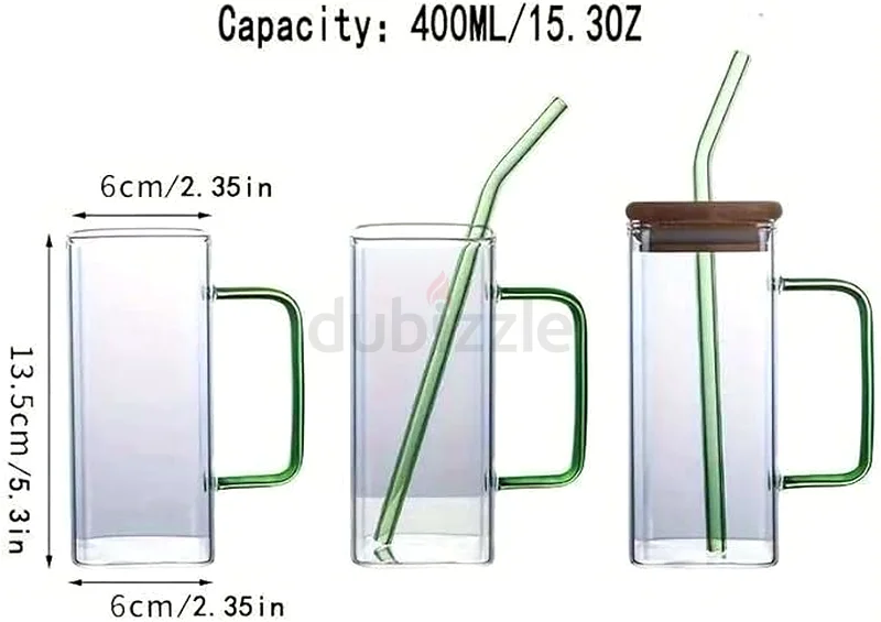 Drinking Glasses with Bamboo Lids and Glass Straw63184724704513113