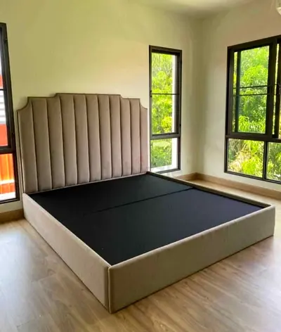 Elegant Plush Bed Frame with Modern Design