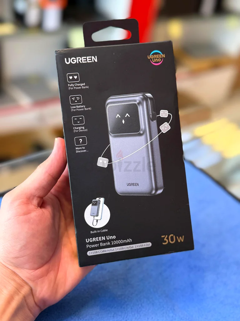 UGREEN Uno | PowerBank with USB c cable built-in | 10000 mAh | 30W fast charging63190118083459110