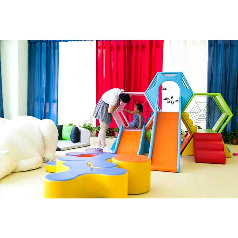 Honeycomb maze kids soft climbing slide indoor Children soft play63209341430017111