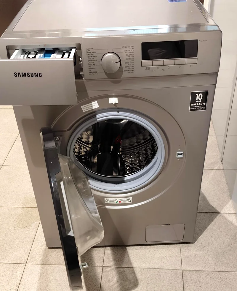 غسالة سامسونج تحميل أمامي WW70T3020BS/GU بسعة 7 كجم مع توصيل مجاني وضمان63244717879297111