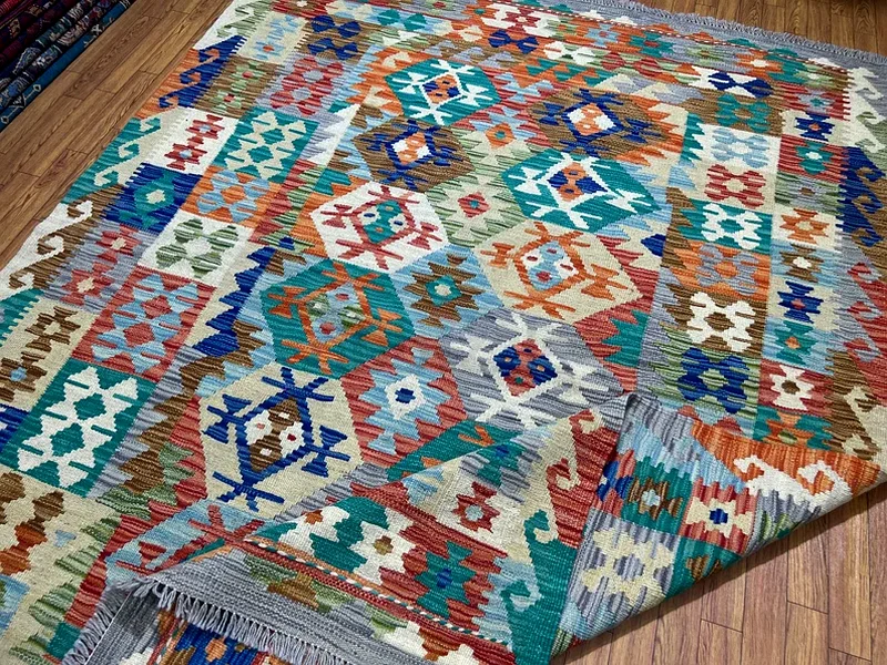 154 x 204 cm | new Handmade Beautiful Turkmen Kilim Rug63184228417154113