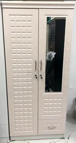 Elegant Two-Door Wardrobe with Mirror - A Perfect Addition to Your Bedroom!