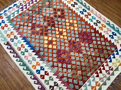 154 x 200 cm | New Handmade Beautiful Turkmen Kilim Fine Rug