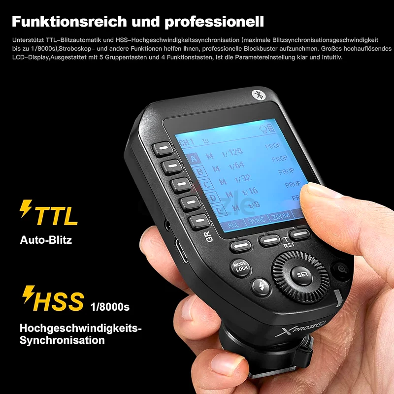 Godox XproII-C Flash Trigger Camera Wireless Flash Trigger LCD Display Transmitter for Canon Camera63234134560641111