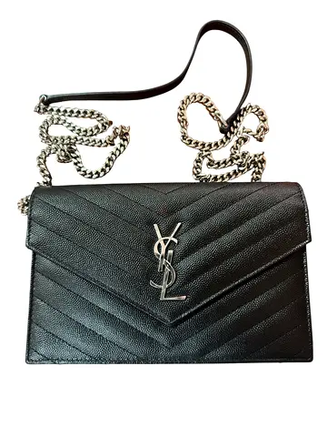 Authentic SAINT LAURENT Cassandra leather crossbody bag