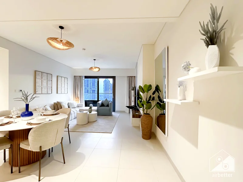 BURJ CROWN MODERN 2 BHK with Balcony ALL BILLS Inc. + FREE Parking & Wifi63833112509058114