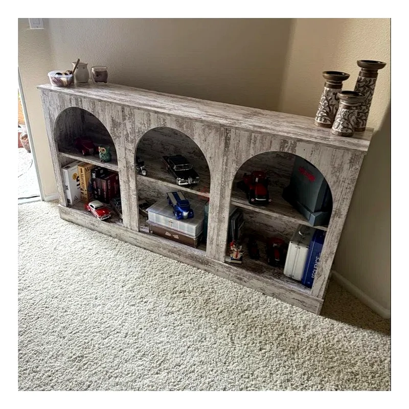 Long Farmhouse Wooden Rectangular Entryway Console 3 Tier Storage Sofa Table Behind Couch63217330767873112