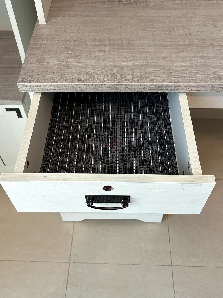 Stylish and Functional White Study Table with Storage63218311832578114