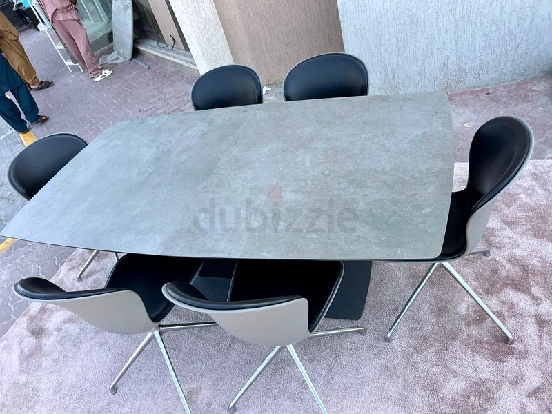 Bon concept dinning table Stylish Black Marble Dining Table Set with Chairs63217328720385111