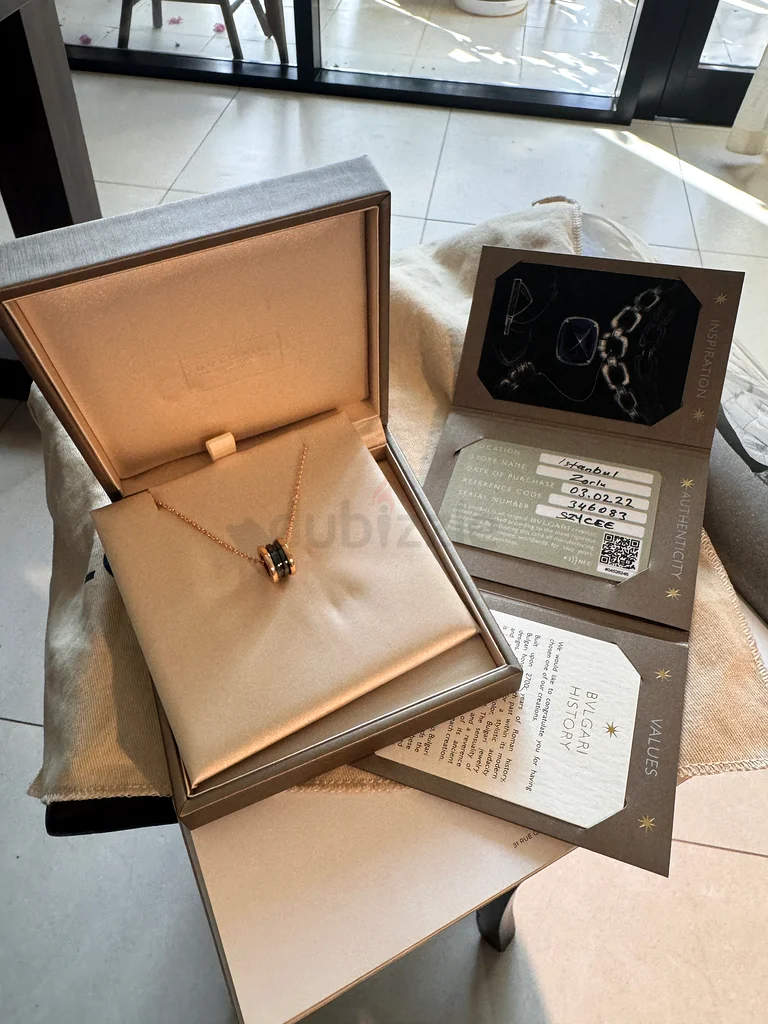 brand new Bvlgari B.Zero1 Black Ceramic 18K Rose Gold Pendant Necklace63240637547906113