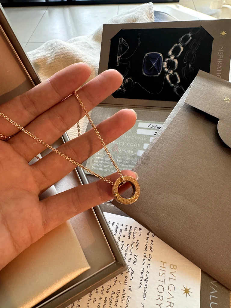 brand new Bvlgari B.Zero1 Black Ceramic 18K Rose Gold Pendant Necklace63240637547906111