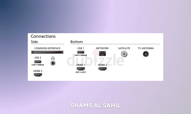تلفزيون فيليبس الذكي 4K بحجم 75 بوصة، تلفزيون فيليبس أومبلاي ليد الذكي، دولبي أتموس، نظام تيتان أو إس، الموديل 75PUS807963265600529794111