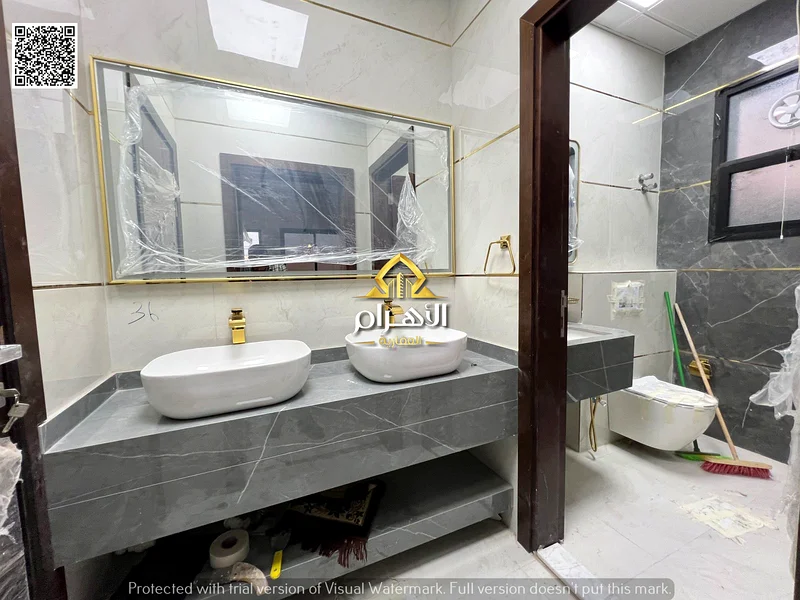 فيلا خلف مول أذى، تشمل رسوم التسجيل ورسوم الملكية، طابقين وسقف كبير63901798555393113