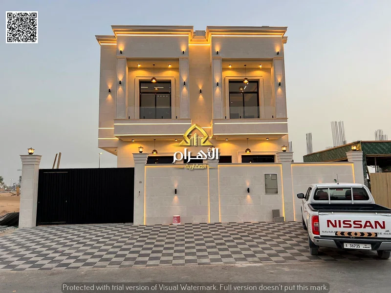 فيلا خلف مول أذى، تشمل رسوم التسجيل ورسوم الملكية، طابقين وسقف كبير63901798555393110