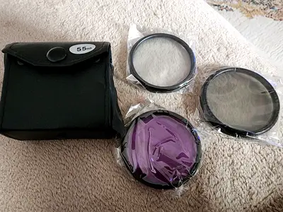 Ultimaxx 3 Piece HD Filter Kit (UV, CPL, FLD) for Canon Nikon Sony with Case NEW