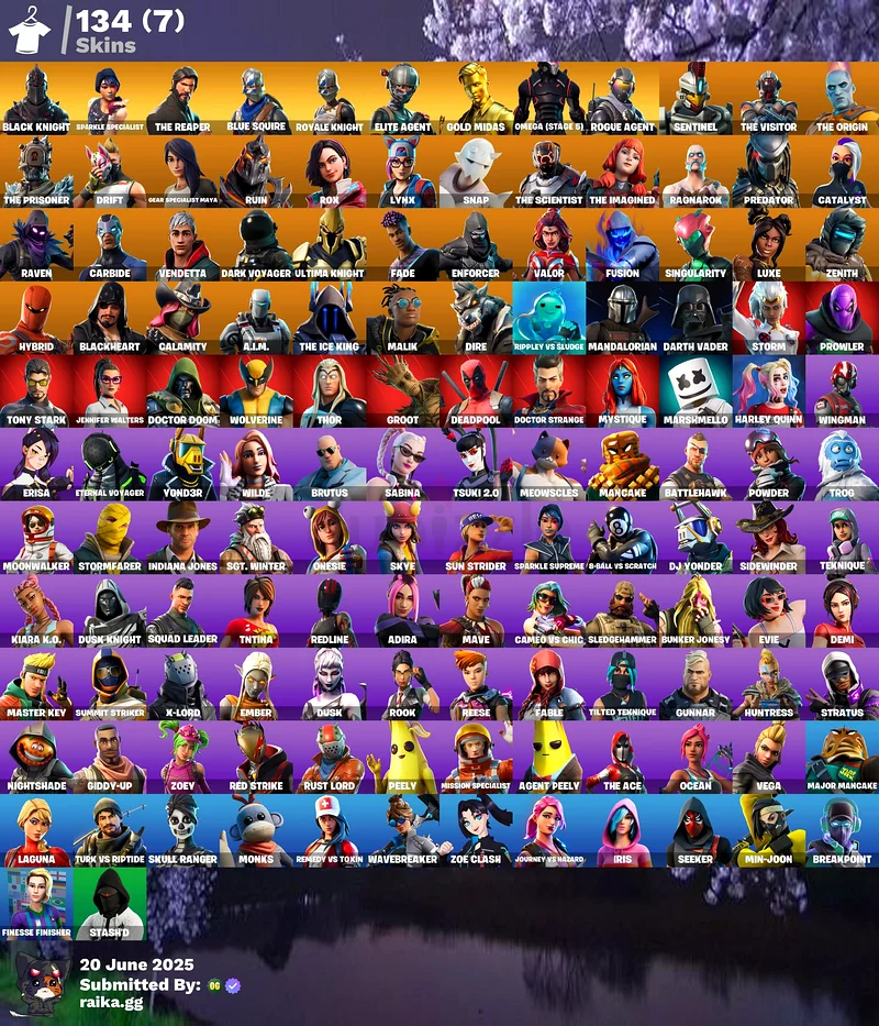 حساب فورتنايت مع وصول كامل632283115571231120