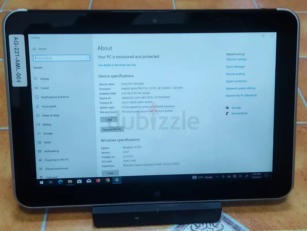 HP Tablet with Docking Station - Smart  Portable65561043842818119