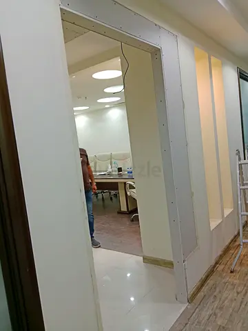 Gypsum board and paint work