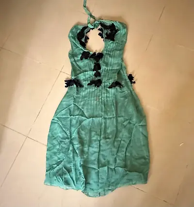 Philosophy by Alberta Ferreti Elegant  Aqua Dress with Unique Detailing