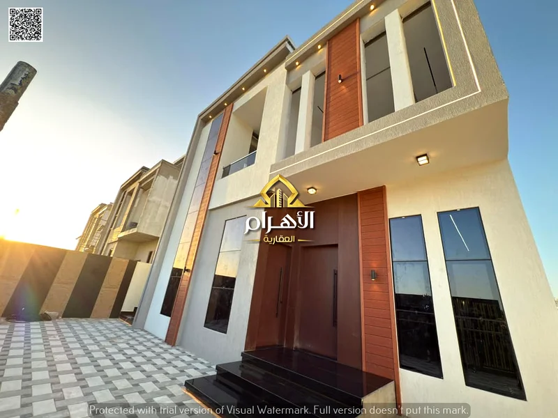 فيلا حديثة للبيع، تشمل رسوم التسجيل، بالقرب من المسجد والخدمات، مع منطقة جلوس في الفناء، بدون دفعة مقدمة،63892909163395113