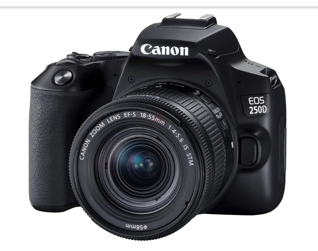 * Canon EOS 250D + Canon EF-s 18-55mm f/4-5.6 IS STM Lens - Black New with the Original Box