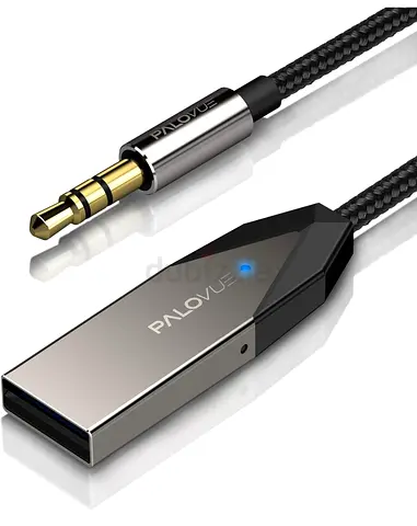 PALOVUE Bluetooth 5.0 Receiver with Qualcomm CSR, Wireless Car Kit for Music Streaming and Hands-Fre