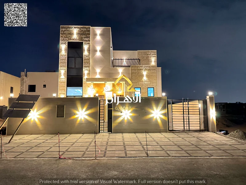 Villa for sale in Ajman, including registration fees for the villa, 25 years, with a modern design and personal finishing, in a distinguished location63903822343810111