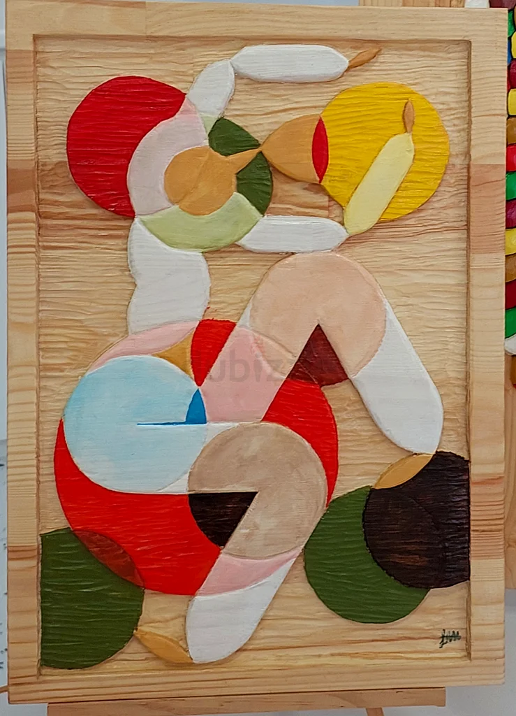 Art piece - Pine wood art piece 40x30x1.863207894896514111