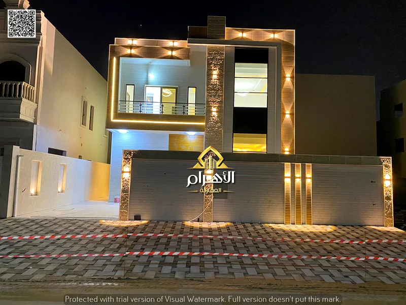 🏡 For sale, a luxurious villa in Al Helio 2 - Ajman | Two floors and a roof | Spacious area and high-end finishes | The price includes63904245697794110