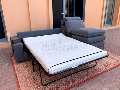 Ikea Vimle Stylish Grey Sofa Bed with Hidden Mattress