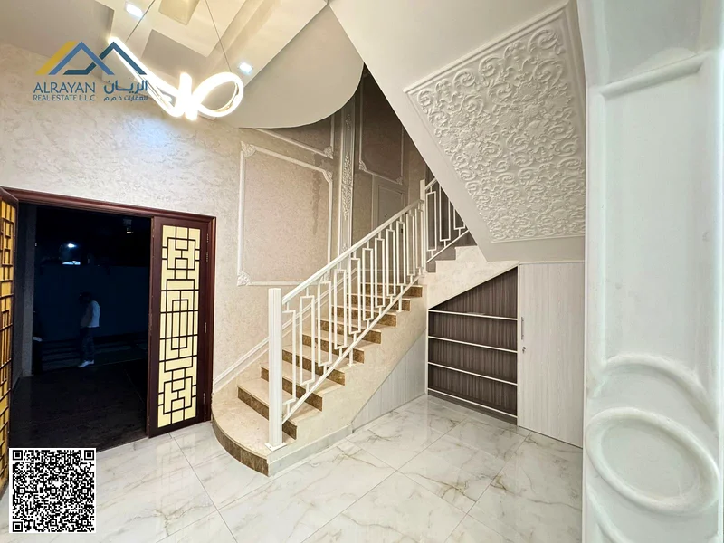 For sale, a distinctive and wonderful villa is available for sale in Ajman, Rawda 2, including electricity, water and air conditioning63878505985411114