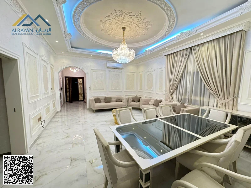 For sale, a distinctive and wonderful villa is available for sale in Ajman, Rawda 2, including electricity, water and air conditioning63878505985411110