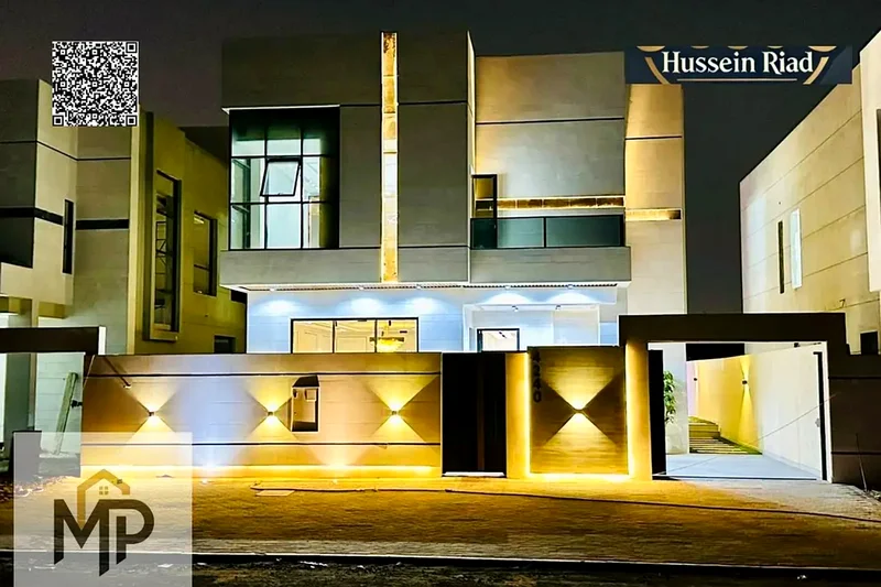For sale, a modern villa, including registration fees, close to the mosque and services, with a seating area in the courtyard, with no down payment.63904246593155111