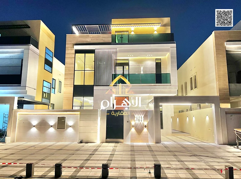 فيلا للبيع مكونة من طابقين مع فناء كبير - متضمنة رسوم التسجيل ونقل الملكية - بالقرب من طريق الشيخ محمد بن زايد - ملكية حرة63903823306883111
