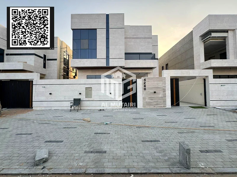 New two-story villa with super deluxe finishing in Al Helio 2 - Ajman  Villa Specifications: • 🏠 Building Area: 3,100 square feet. • 🏊‍♂️ Private sw63892909217027112